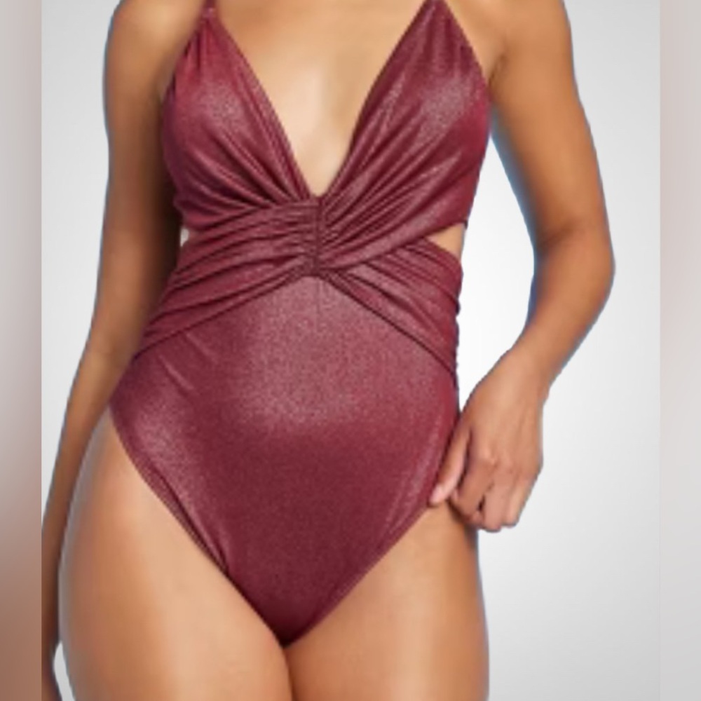 Shade & Shore One Piece Cut Out Extra cheeky High Cut Swimsuit